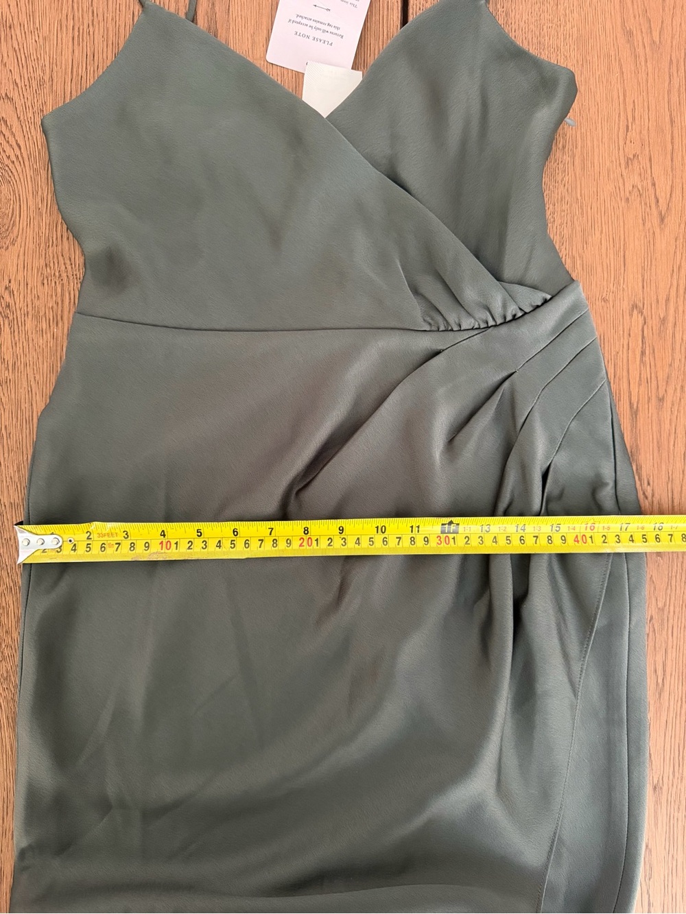 NWT Anthropologie BHLDN Freya Satin Charmeuse Maxi Dress Gray Green Gown 4 - Picture 16 of 16